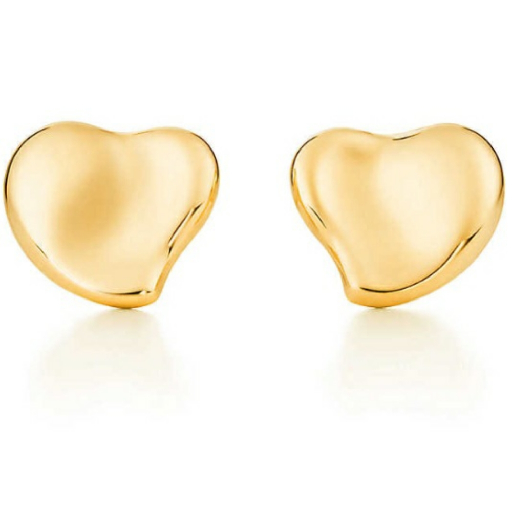 Tiffany & Co. 18k gold Elsa Peretti full heart earrings